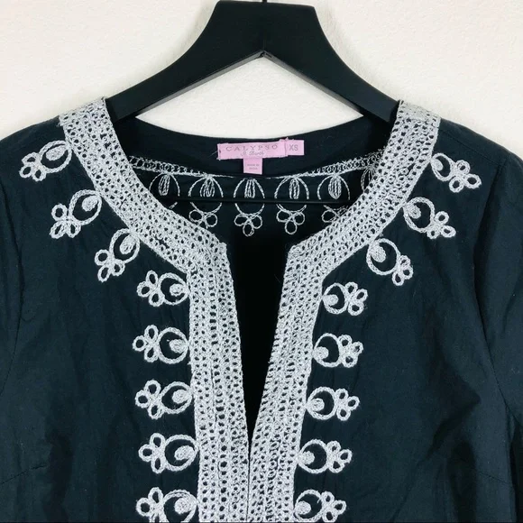 Calypso St. Barth 100% Cotton Rowena Tunic Dress / Swimsuit Cover-Up EUC - Picture 6 of 9